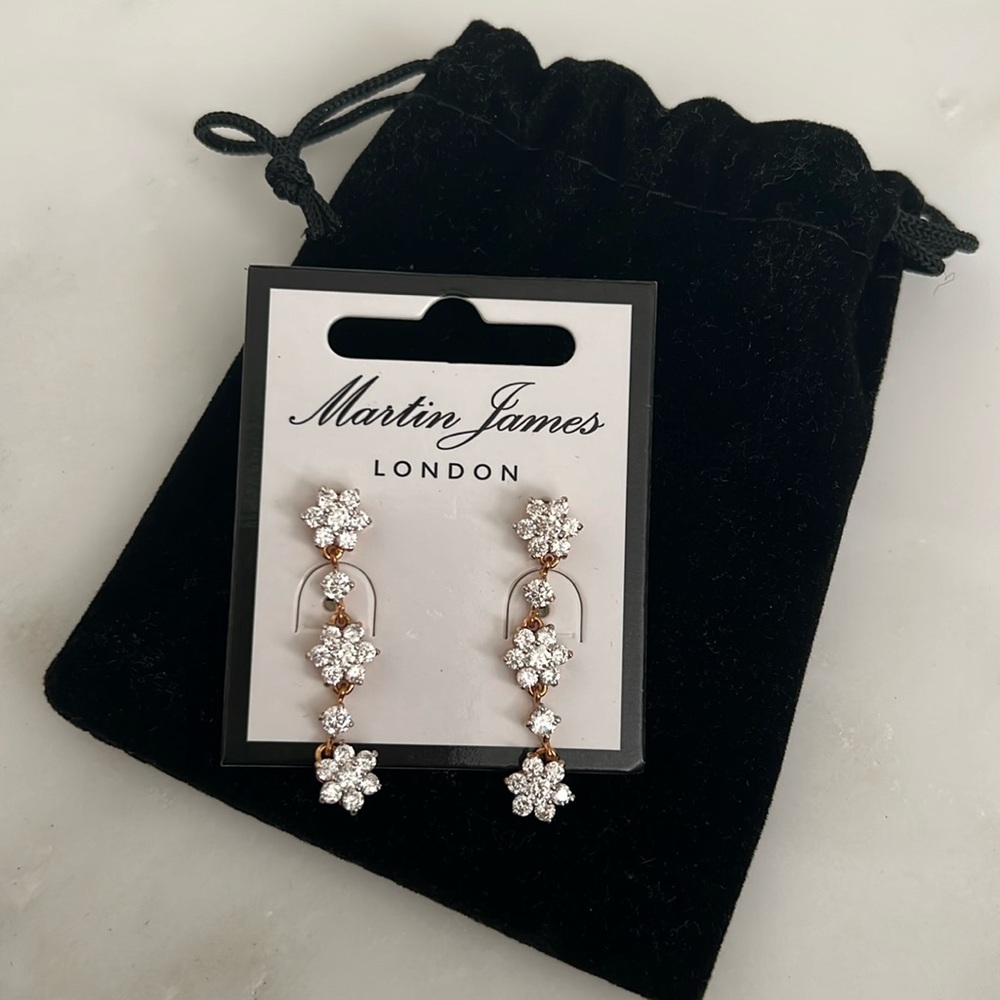 Martin James London crystal drop earrings
